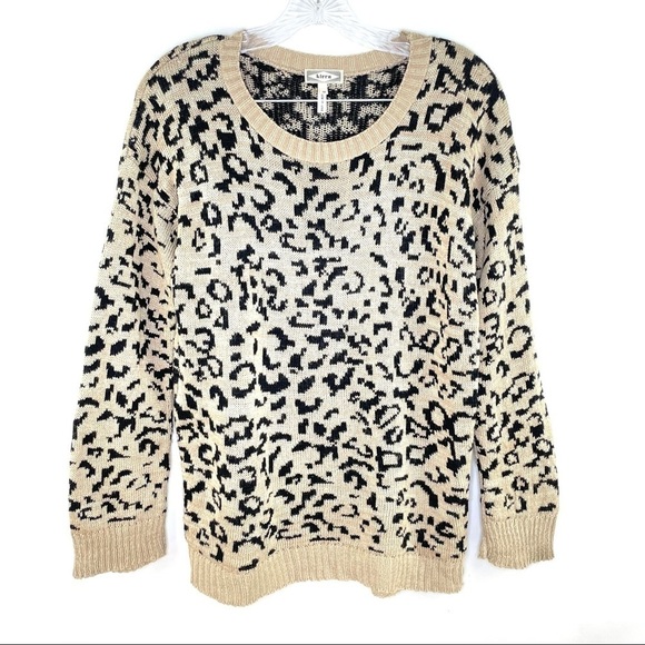 Kirra Leopard Print Knit Pullover Sweater Sz M - Picture 8 of 8